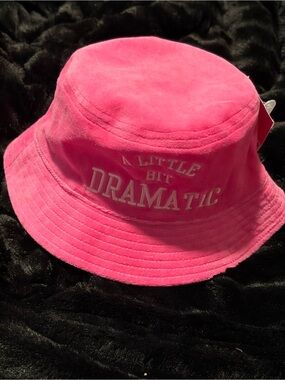 Claire's Hot Pink Bucket Hat "A Little Bit Dramatic"